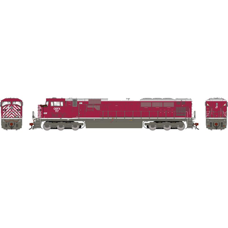 EMD SD90MAC Locomotive, CEFX #117 DC/DCC Ready - ATHG-1913 : HO
