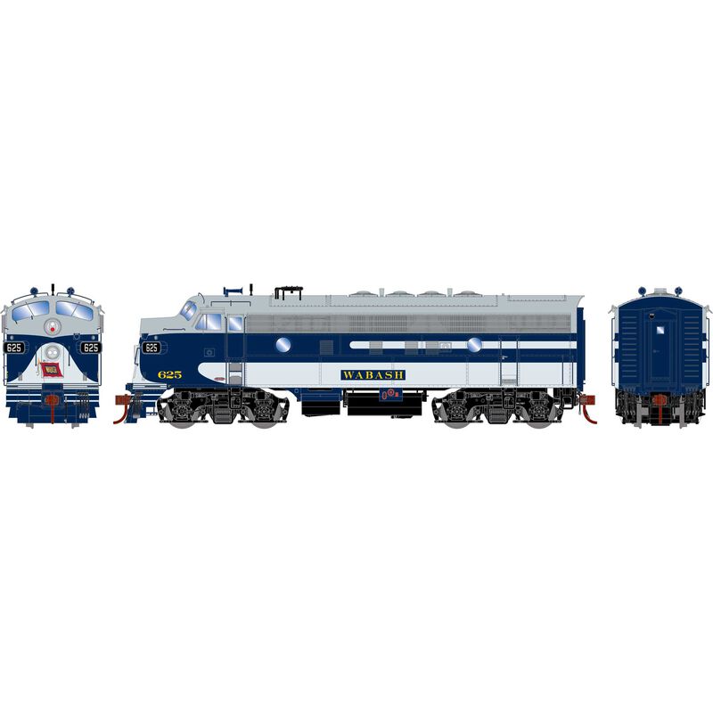 EMD F7A Locomotive with DCC & Sound, Wabash #625 - ATHG19689 : HO
