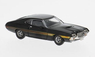 1972 Ford Gran Torino Sport (Black w/Gold Stripe) - 18327 : HO