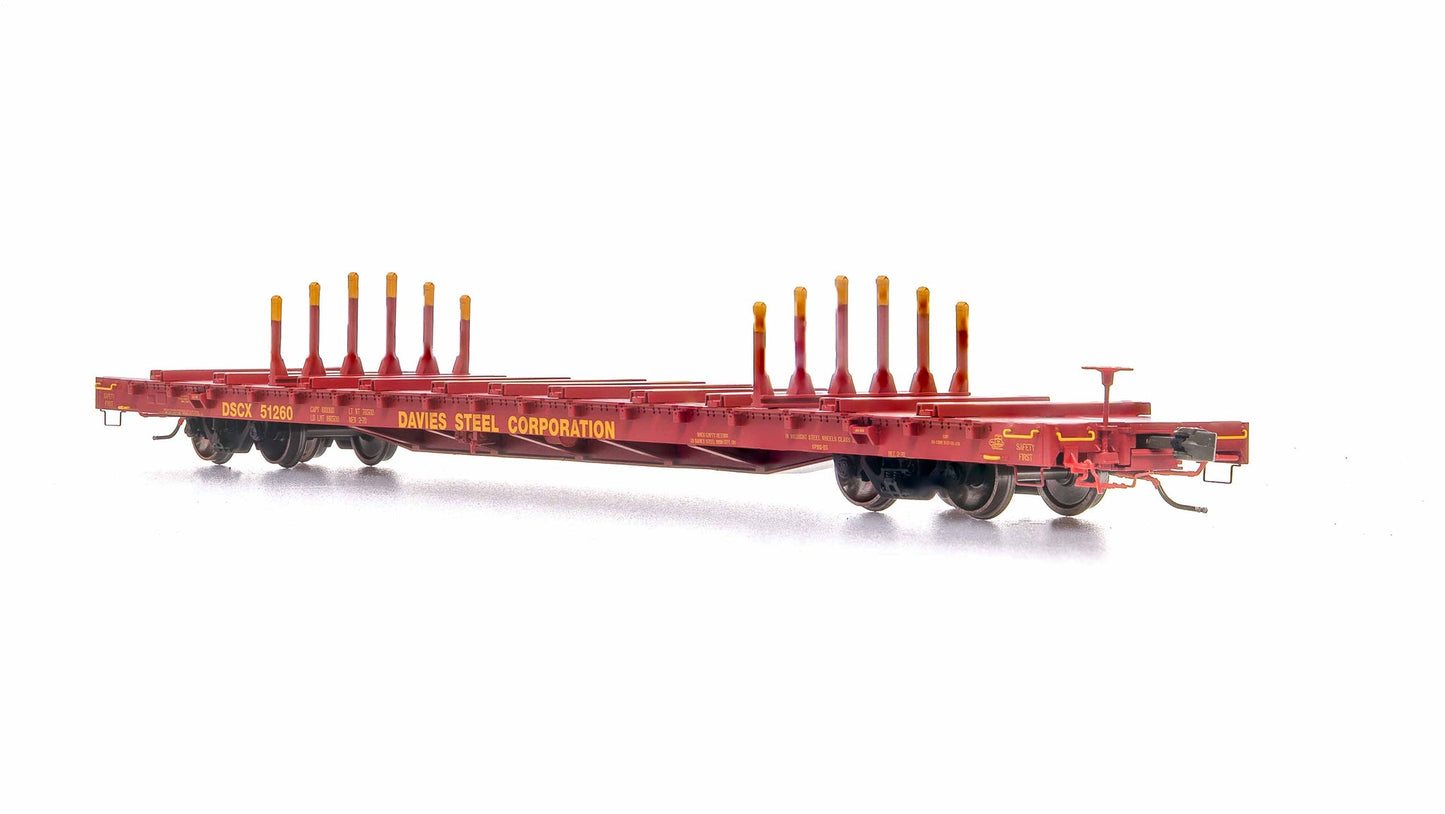 ScaleTrains BSC Finger Rack Flatcar Davies Steel, DSCX #51234 - HFF012001 : HO