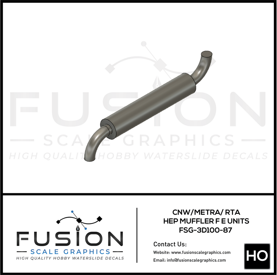 EMD F and E Unit HEP Muffler 4 Pack - FSG3D100-87 : HO