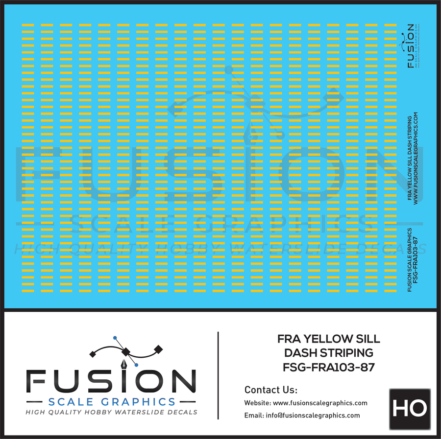 FRA Yellow Sill Dash Decal Set - FSGFRA10387 : HO