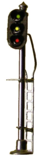 Single Head Three Light Vertical Signal w/Green, Yellow, and Red LEDs - 5856 : N