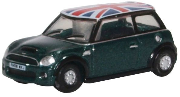 2000s Austin Mini British Racing Green, Union Jack on Roof - NNMN005 : N