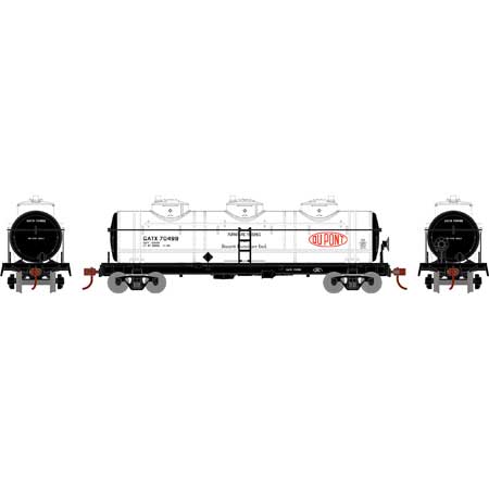 Triple Dome Tank Car Dupont GATX 70499 - 3184 : HO