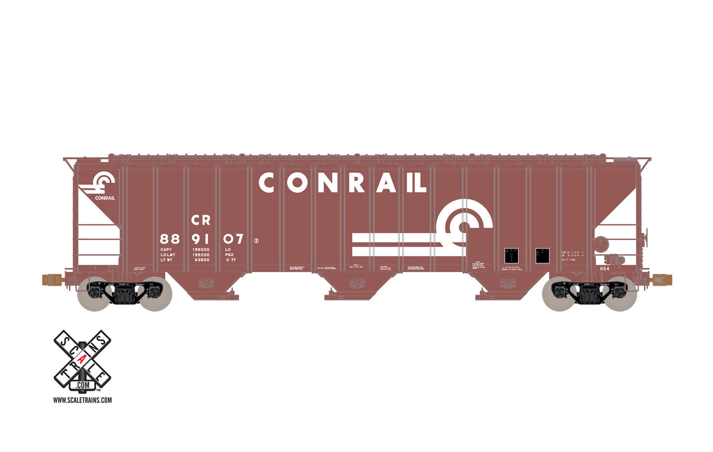 PS-2CD 4785cf 3-Bay Covered Hopper Conrail CR 889170 Operator - 11081 : HO