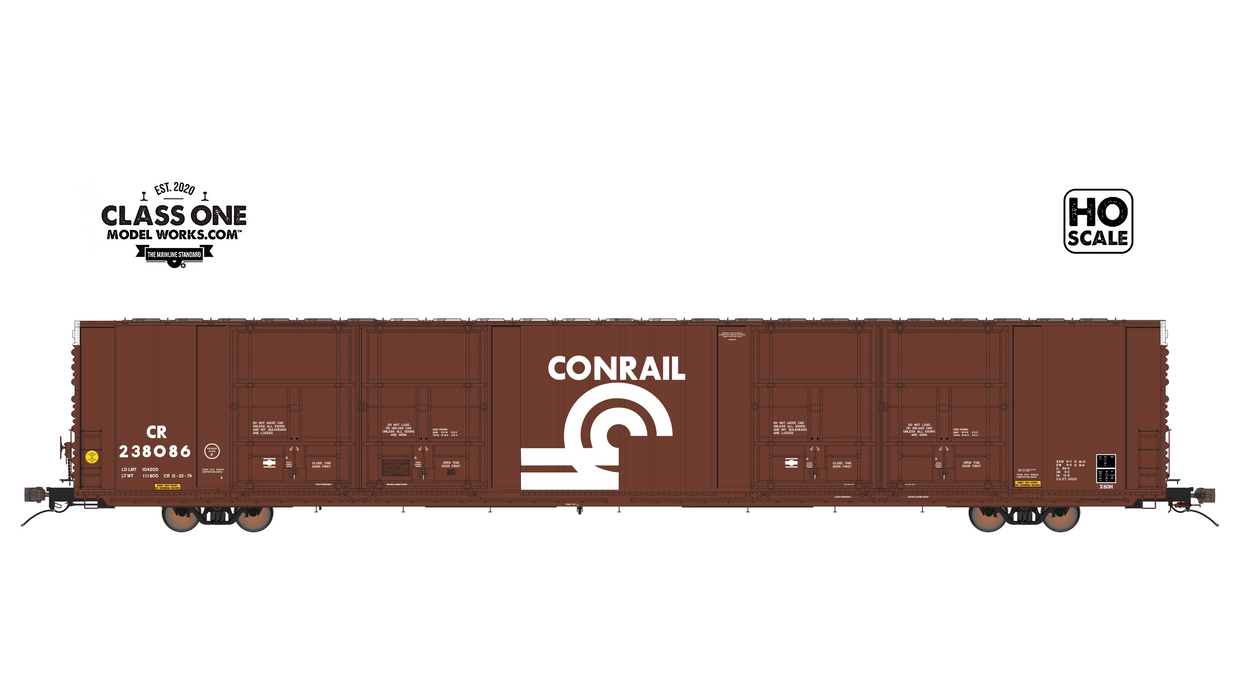 THRALL 86' HIGHCUBE BOXCAR - 8 DOOR - CONRAIL CR #238086 – FC00438 : HO