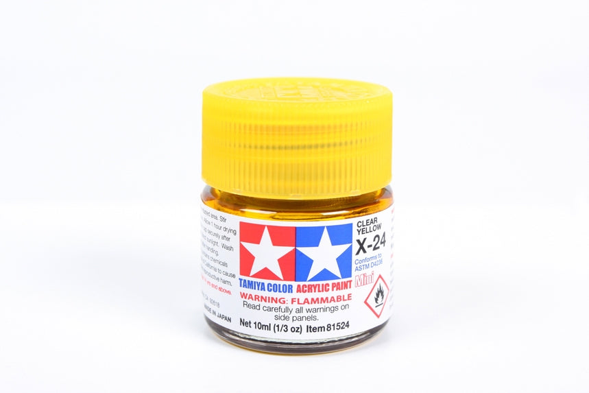 Acrylic Mini X-24 Clear Yellow 10Ml Bottle - 81524