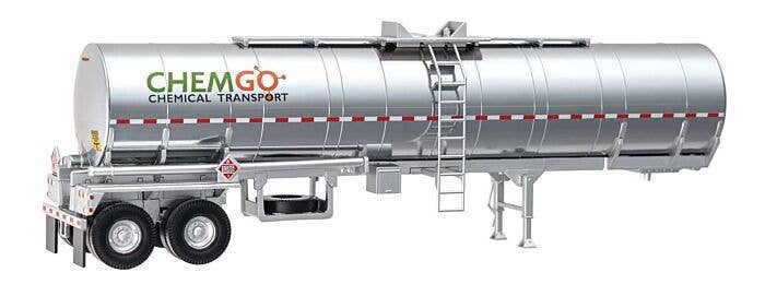 Chemical Tank Trailer - Assembled -- ChemGo - 12350 : HO