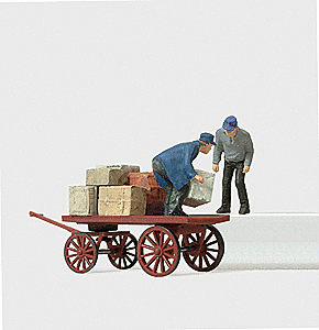Loading Workers w/Cart-28084 : HO