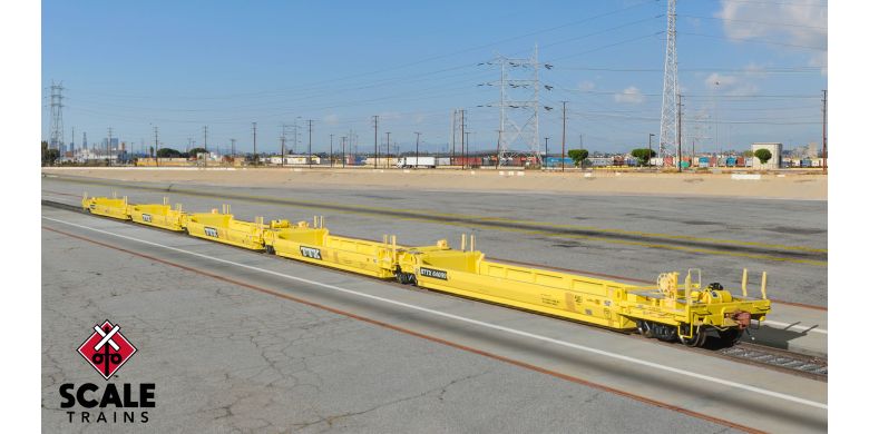 Pullman-Standard Trinity Backpacker Well Car Set (5), Trailer Train/Speed Logo/Patched DTTX #64015 - SXT40084 : HO