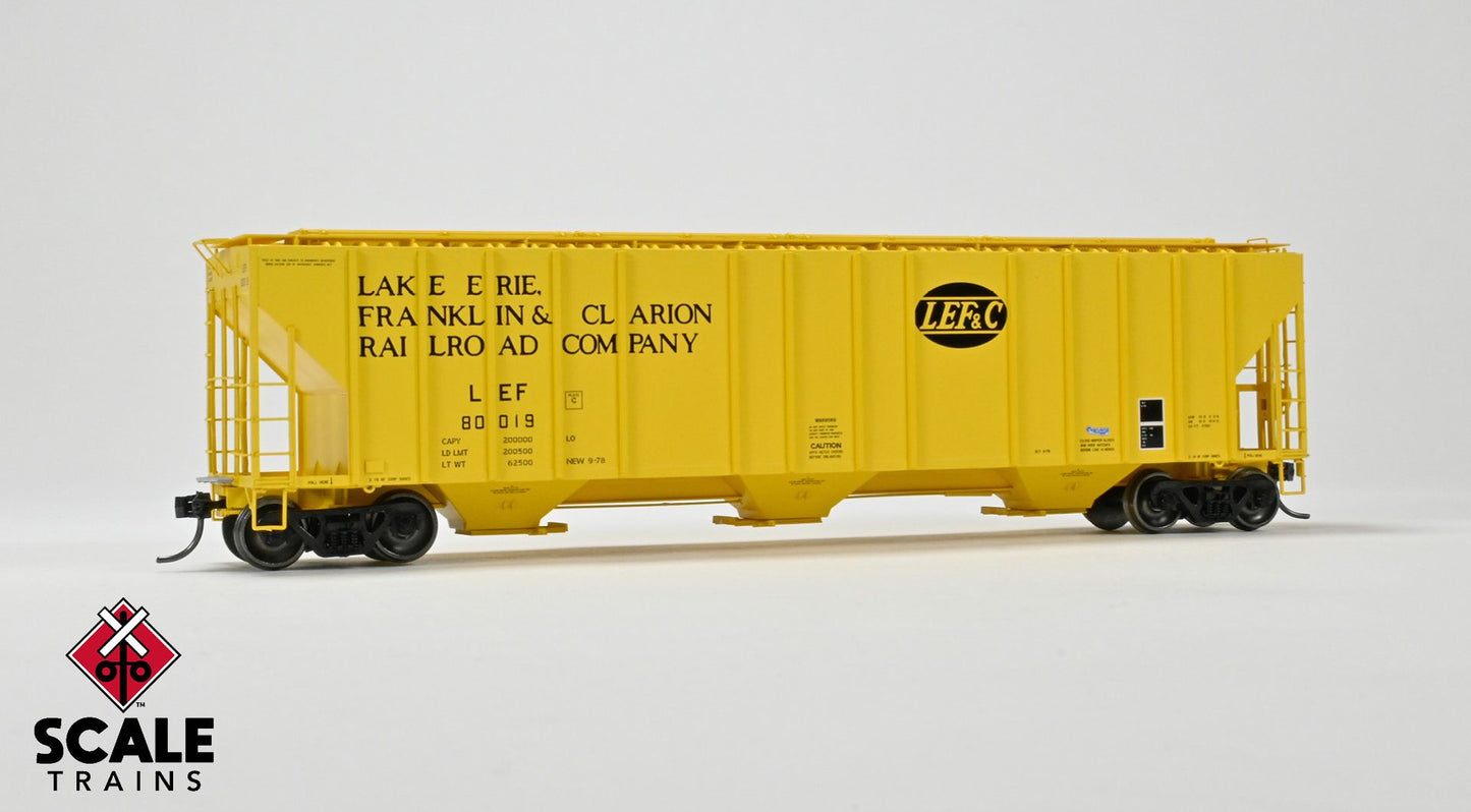 ExactRail Evolution HO Scale Evans 4780 Covered Hopper, Lake Erie Franklin & Clarion/LEF&C #80015 - EE1723-1 : HO