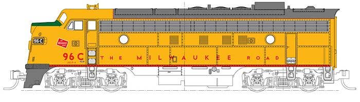 EMD FP7A - Standard DCC -- Milwaukee Road #96C - 1762303DCC : N