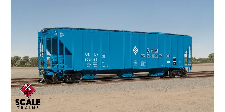 ExactRail Evolution HO Scale Evans 4780 Covered Hopper, Archer Daniels Midland/Molecule/ADM UELX #30417 - EE1724-5 : HO