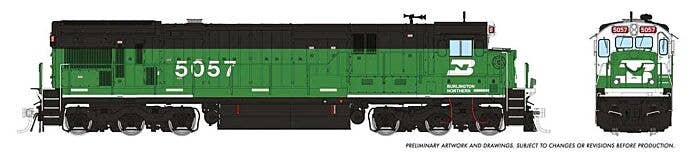 GE C36-7 (DC/DCC/Sound): Burlington Northern - Whiteface #5067 - 42604 : HO