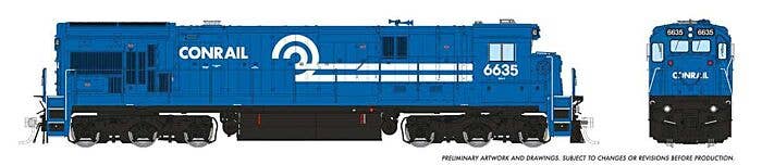 GE C36-7 (DC/Silent): Conrail: #6628 - 42106 : HO