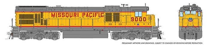 GE C36-7 (DC/Silent): Missouri Pacific #9026 - 42116 : HO