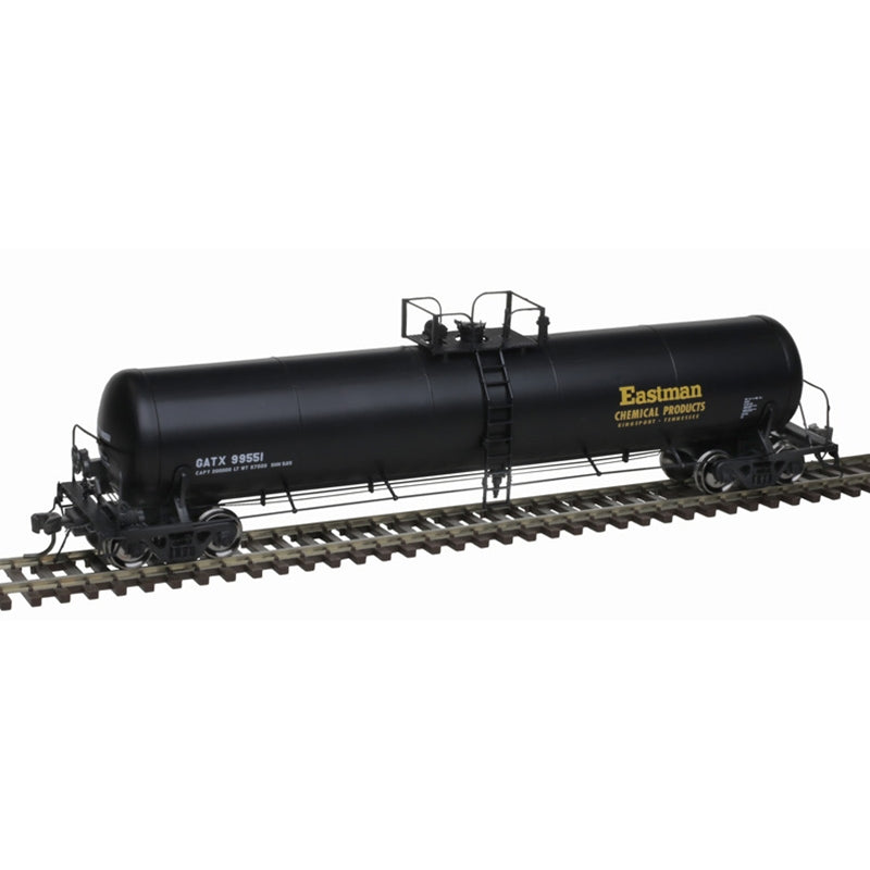 GATX 20,700-Gallon Tank Car - Ready to Run - Master(R) -- Eastman Chemical GATX #99559 (black, white, yellow) - 20006967 : HO