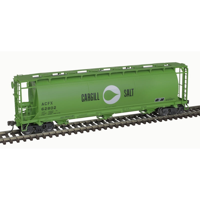 ACF 3-Bay Cylindrical Hopper - Ready to Run -- Cargill Salt #62810 (green, white) - 20007172 : HO