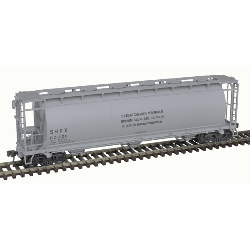 ACF 3-Bay Cylindrical Hopper - Ready to Run -- Saskatchewan Minerals #60330 (gray, black) - 20007182 : HO