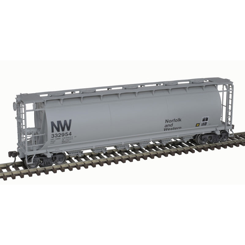 ACF 6-Bay Cylindrical Hopper - Ready to Run -- Norfolk & Western #332956 (gray, black, NW Logo) - 20007193 : HO