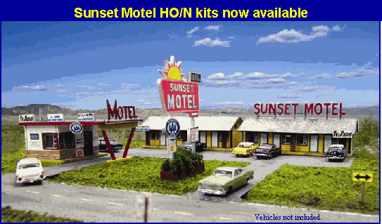 Sunset Motel Laser Cut Wood Kit - 2001 : HO