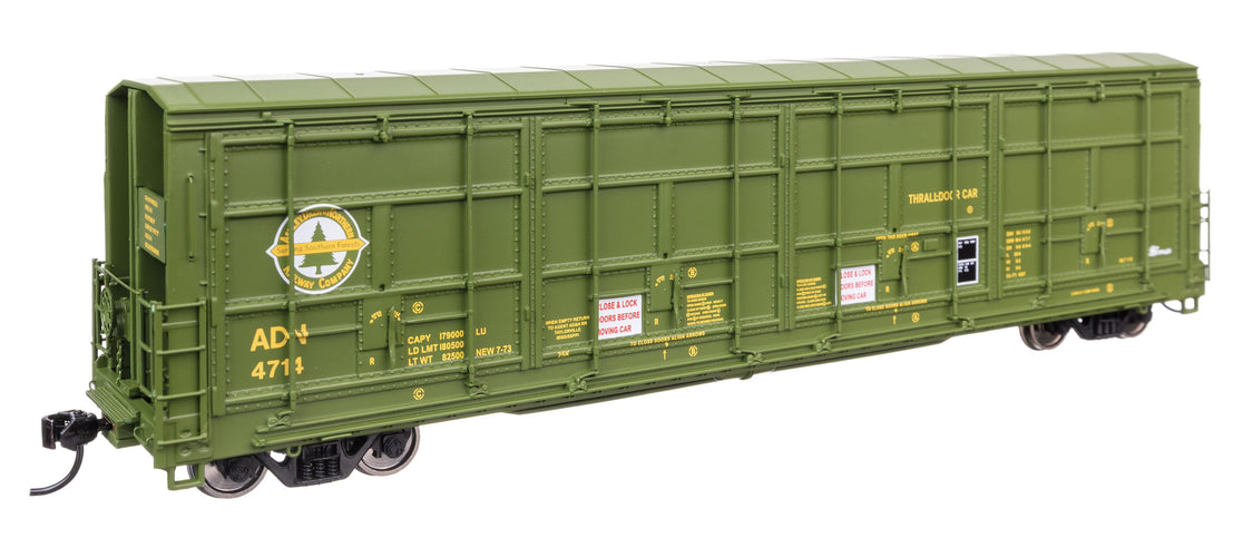 56' Thrall All-Door Boxcar - Ready to Run -- Ashley, Drew & Northern #4724 - 101940 : HO