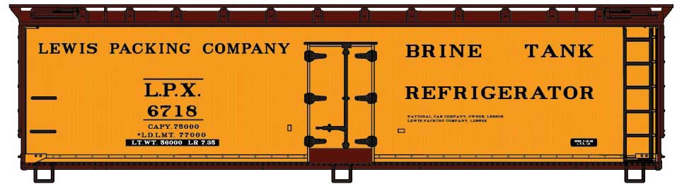 40' Wood Reefer Kit -- Lewis Packing LPX #6718 - 81942 : HO
