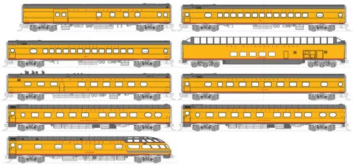Olympian Hiawatha 9-Car Passenger Set - Post-1955 Version - Ready to Run -- Milwaukee Road - 106089 : N