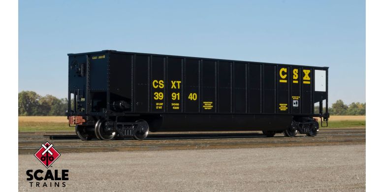 53' Bethgon Gondola CSX 399373 Black/Yellow Lettering - 11440 : HO