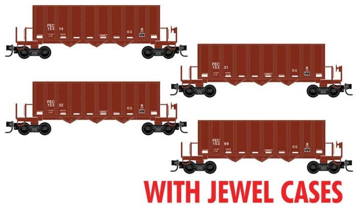 Ortner 3-Bay Rapid Discharge Hopper Florida East Coast FEC 15314, 15332, 15369, 15331 - 98300228 : N