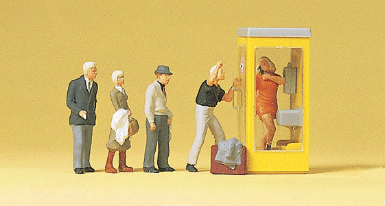 People Waiting At The Telephone Booth - 10523 : HO