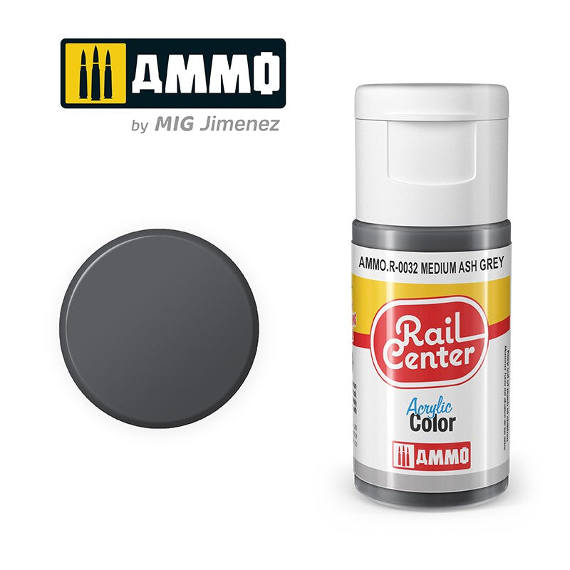 Medium Ash Grey 15ml Acrylic Paint - R0032