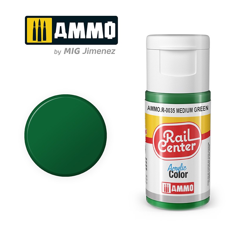Medium Green 15ml Acrylic Paint - R0035