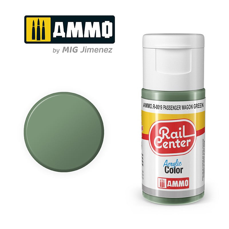 Passenger Wagon Green 15ml Acrylic Paint - R0019