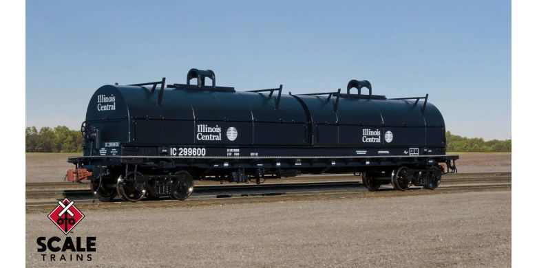 Thrall 48' 2-Hood Coil Steel Car, Illinois Central IC 299600 - 38413 : HO