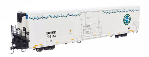 72' Modern Refrigerator Boxcar - Ready to Run -- Burlington Northern Santa Fe BNSF #793114 - 4143 : HO