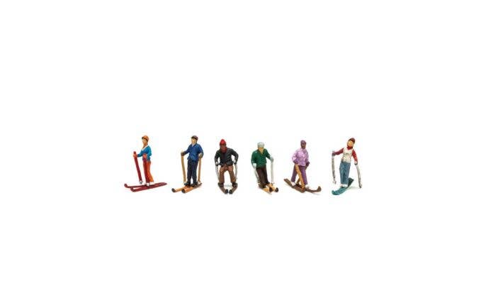 Snow Skiers - Scenic Accents pkg(6) - A1967 : HO