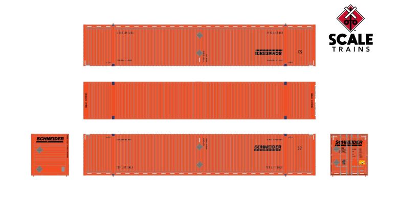 CIMC 53’ Corrugated Dry Container, Schneider SNLU 187016, 187031, 187041 - SXT11594 : HO