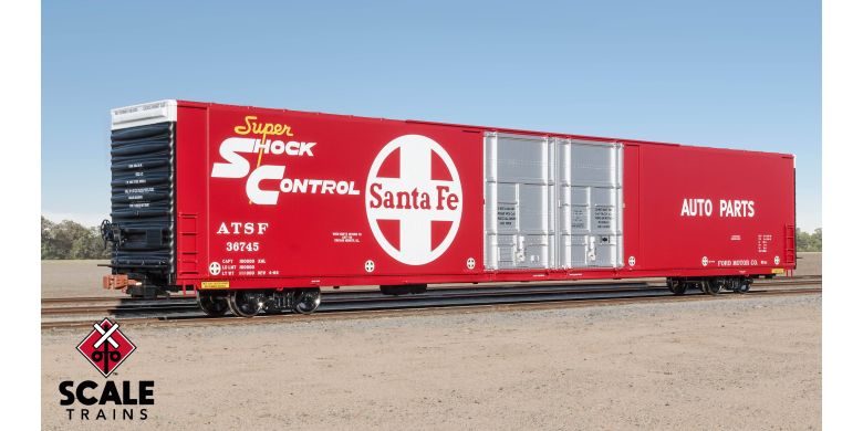 Operator HO Scale Thrall 86' High-Cube Double-Plug-Door Boxcar, Santa Fe/ATSF #36766 - SXT11788 : HO