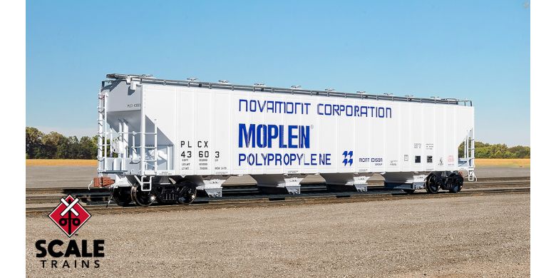 PS-2 5820 4-Bay Covered Hopper, Pullman Leasing/Novamont PLCX 43623 - 33684 : HO