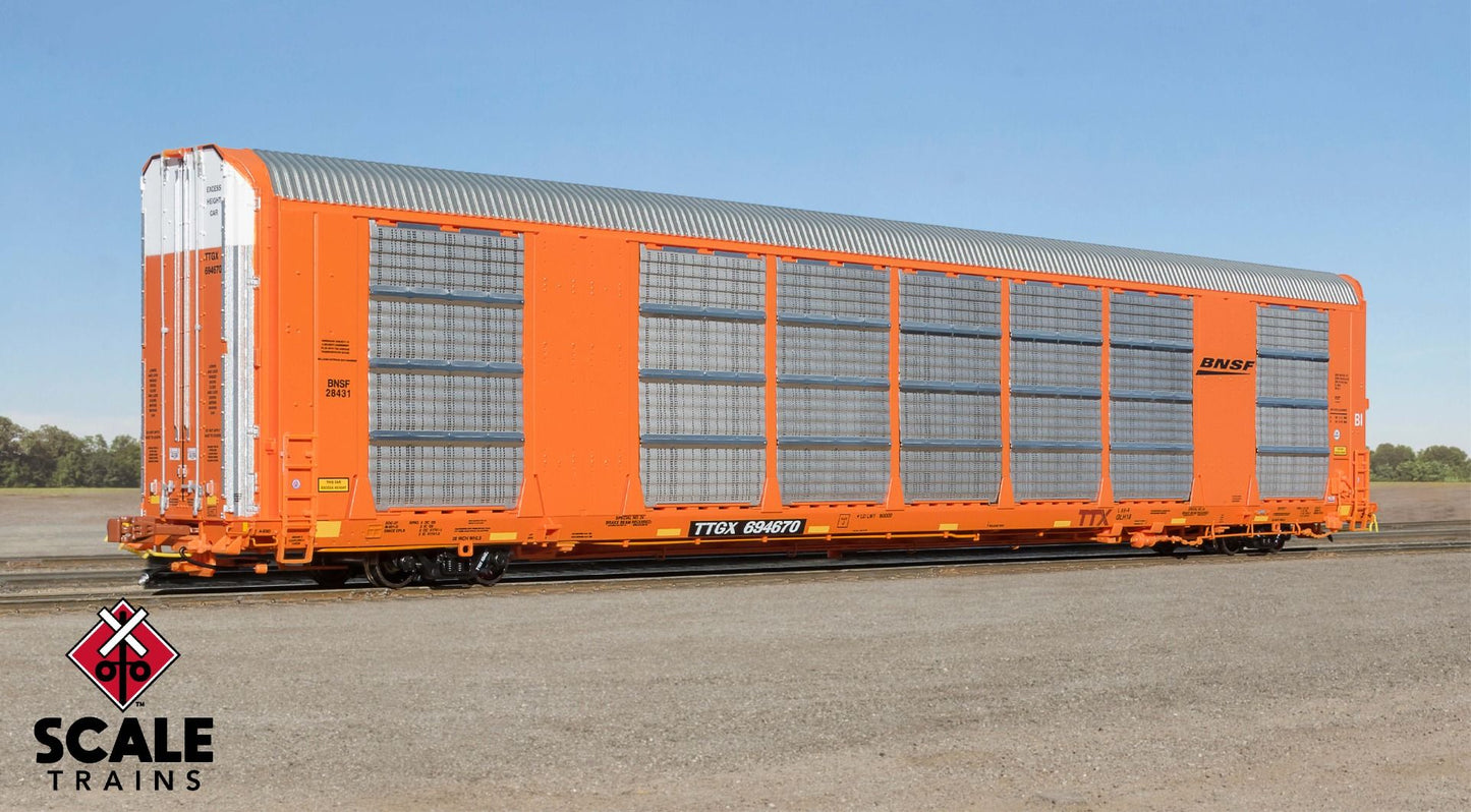 Gunderson 89' Multi-Max Autorack, Burlington Northern Santa Fe BNSF/TTGX 694705 - 38865 : HO