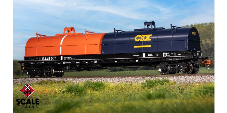 Rivet Counter Thrall 2-Hood Coil Steel Car, Elgin Joliet & Eastern/EJ&E Orange & CSX Hoods #7477 - SXT40308 : HO