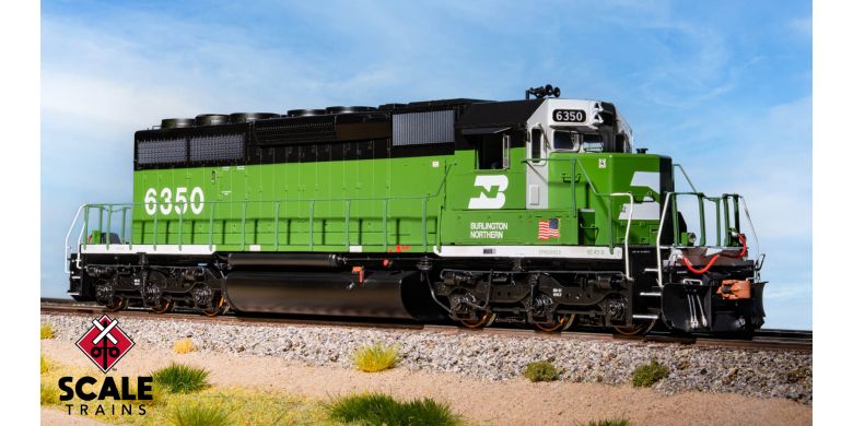 Rivet Counter EMD SD40-2, Burlington Northern/White Face/Strobe Lights DCC & Sound #6350 - SXT40757 : HO