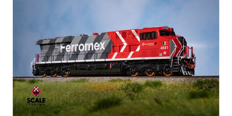 Rivet Counter GE ES44AC, Ferromex/Zebra DC/DCC Ready #4678 - SXT41446 : HO