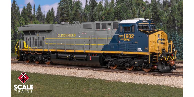 Rivet Counter GE ES44AH, CSX/Heritage/Clinchfield/CRR #1902 DC/DCC Ready - SXT41624 : HO
