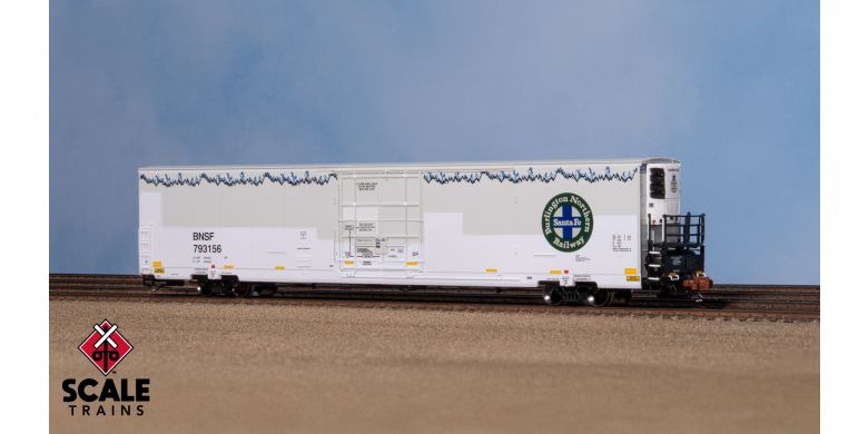Trinity 82' 7883 Mechanical Reefer, BNSF/Roofline Icicles/Patched/Late Thermo King HVAC #793174 w/Sound - SXT41839 : N