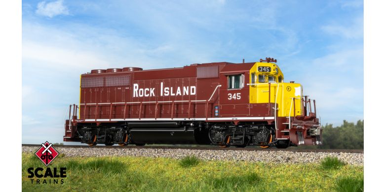 EMD GP40 Phase Ia3, Rock Island/Maroon & Yellow/Faded Nose Logo #345, DC/DCC Ready - 41934 : HO