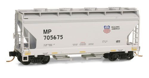 ACF 39 Ft 2-Bay Covered Hopper Missouri Pacific MP 705675 - 09200270 : N