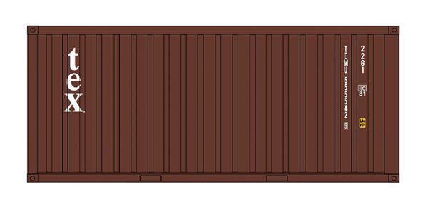 20 FT Corrugated Container Textainer Equipment Management TEMU (brown) 2-Pack - 30059 : HO